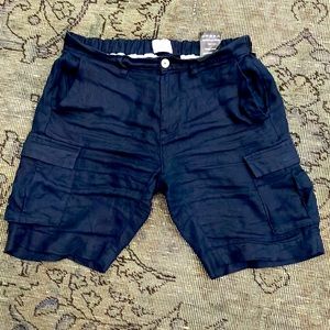Pure Linen Cargo Shorts